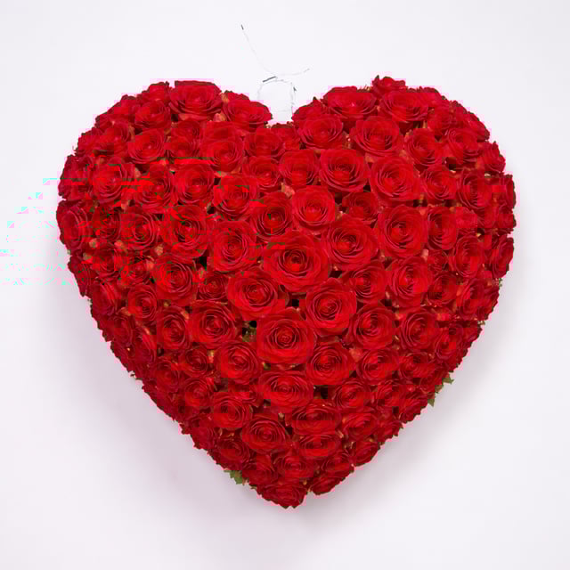 Romantic Red Rose Wreath