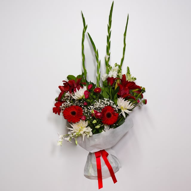 Crimson Elegance Floral Sheaf