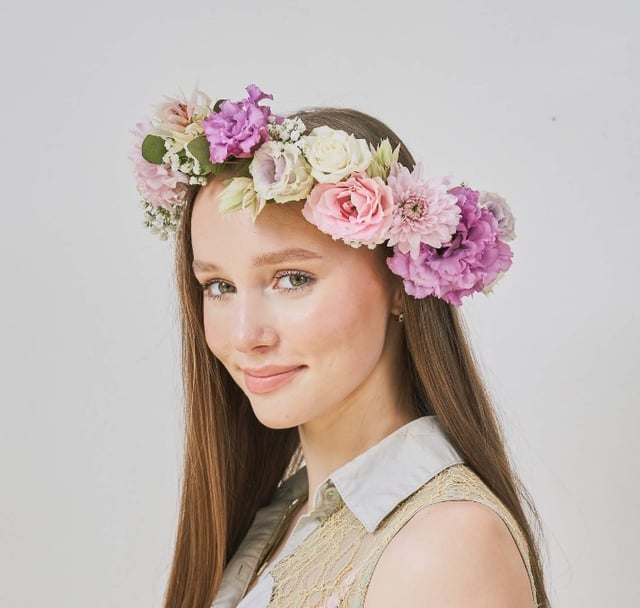 Purple & Pink Flower Crown